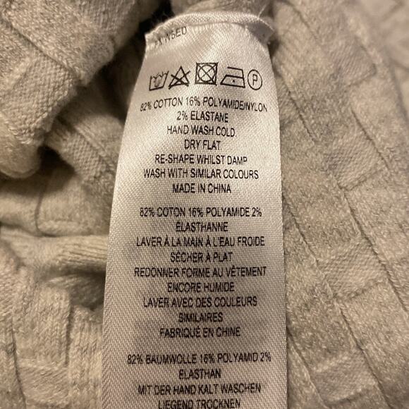 FRENCH CONNECTION Sweater Womens Sz Medium Grey Knit Textured Tunic Boho Chic - Picture 7 of 7